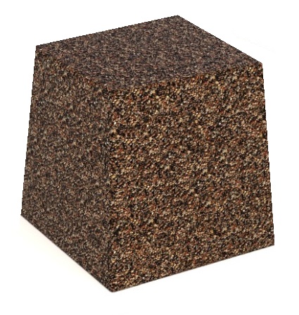 Столбик парковочный СП-1-МБ (мытый бетон), 330*290*h350 мм, 80 кг